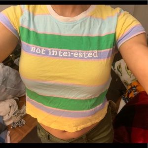 Forever 21 striped crop top